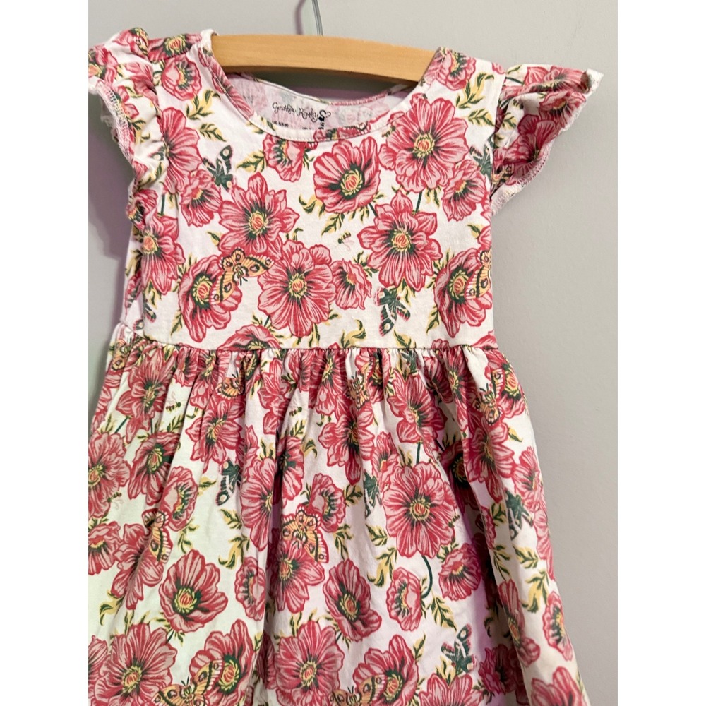 Cynthia Rowley Kids Floral Print Short Sleeve Dress Toddler Girls Size 5 6 Small - Picture 3 of 6